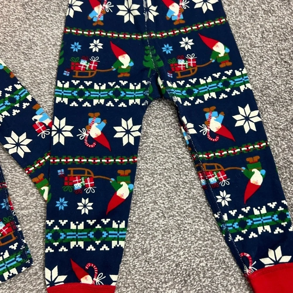 Hanna Andersson Organic Cotton Long John Festive Kids Pajamas NEW  size 3T